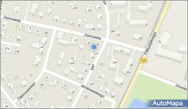 Sochaczew, Wojska Polskiego, 12A, mapa Sochaczew