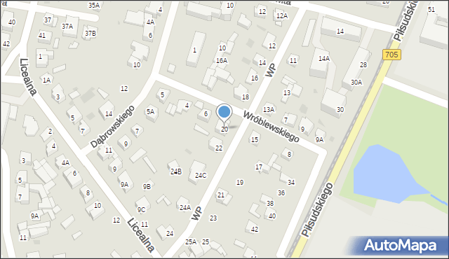 Sochaczew, Wojska Polskiego, 20, mapa Sochaczew