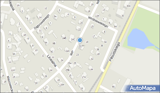 Sochaczew, Wojska Polskiego, 21, mapa Sochaczew