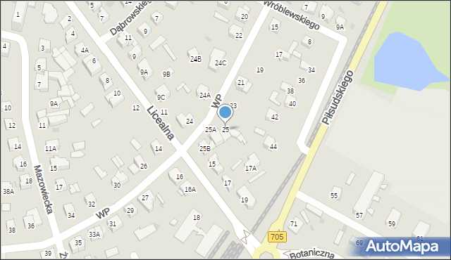 Sochaczew, Wojska Polskiego, 25, mapa Sochaczew