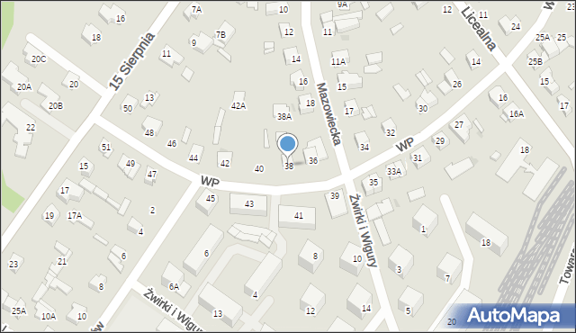 Sochaczew, Wojska Polskiego, 38, mapa Sochaczew