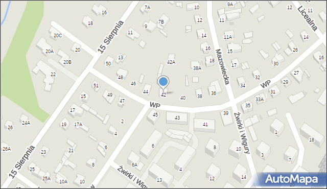 Sochaczew, Wojska Polskiego, 42, mapa Sochaczew