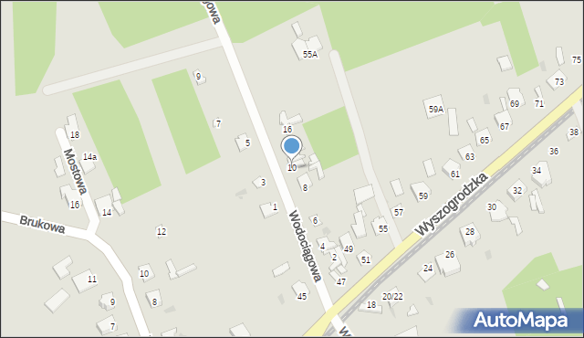 Sochaczew, Wodociągowa, 10, mapa Sochaczew