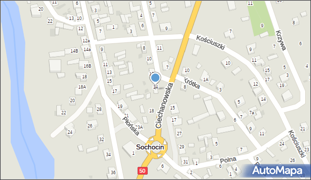 Sochocin, Wojska Polskiego, 16, mapa Sochocin