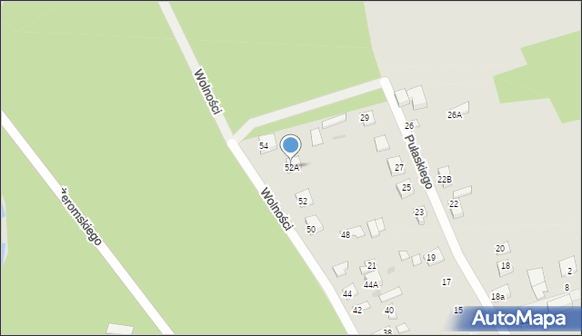 Sochocin, Wolności, 52A, mapa Sochocin