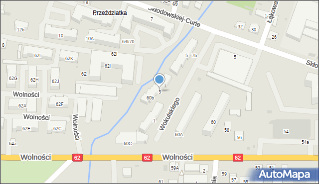 Sokołów Podlaski, Wokulskiego, 3, mapa Sokołów Podlaski
