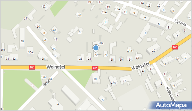 Sokołów Podlaski, Wolności, 22, mapa Sokołów Podlaski