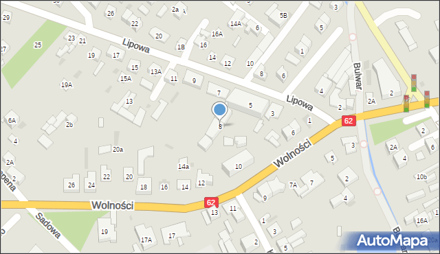 Sokołów Podlaski, Wolności, 8, mapa Sokołów Podlaski