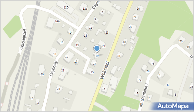 Somonino, Wolności, 19, mapa Somonino