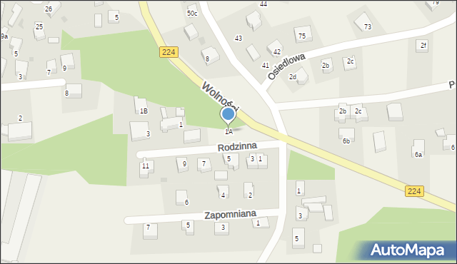 Somonino, Wolności, 1A, mapa Somonino