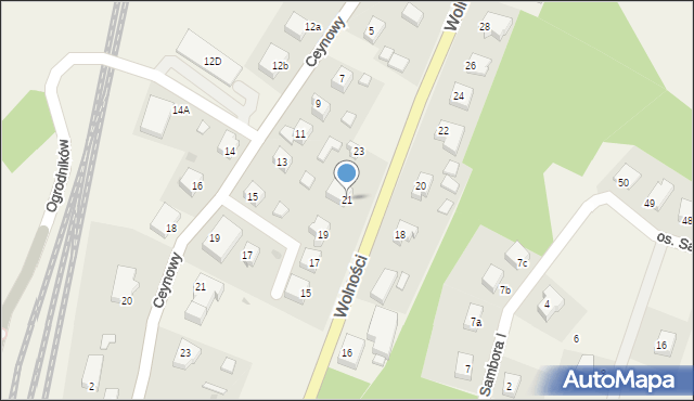 Somonino, Wolności, 21, mapa Somonino