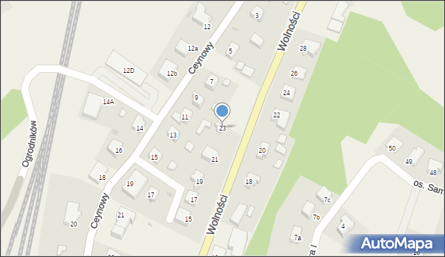 Somonino, Wolności, 23, mapa Somonino