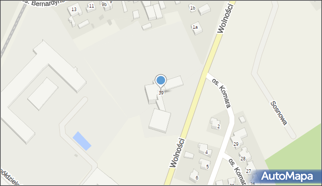 Somonino, Wolności, 39, mapa Somonino