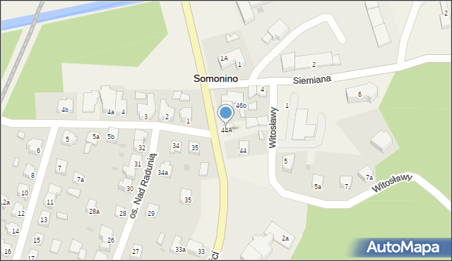 Somonino, Wolności, 44A, mapa Somonino