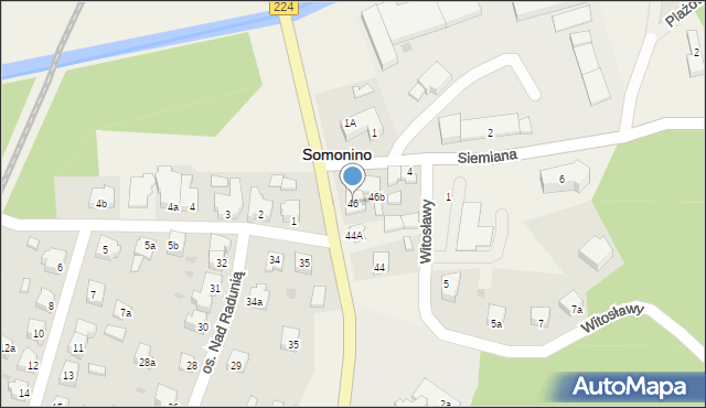 Somonino, Wolności, 46, mapa Somonino