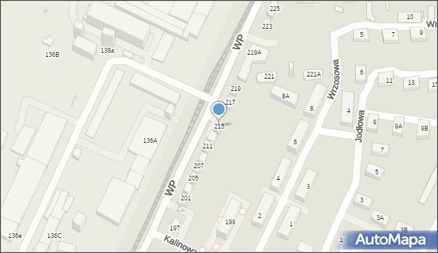 Sosnowiec, Wojska Polskiego, 215, mapa Sosnowca