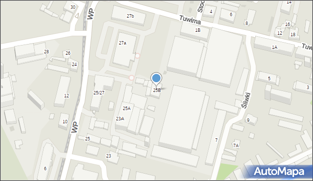 Sosnowiec, Wojska Polskiego, 25B, mapa Sosnowca