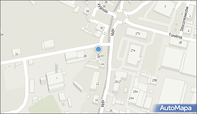 Sosnowiec, Wojska Polskiego, 26, mapa Sosnowca