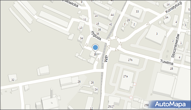 Sosnowiec, Wojska Polskiego, 30, mapa Sosnowca