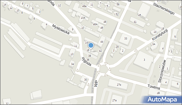 Sosnowiec, Wojska Polskiego, 40, mapa Sosnowca