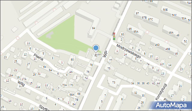 Sosnowiec, Wojska Polskiego, 82, mapa Sosnowca