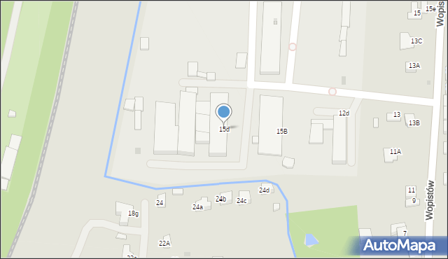 Sosnowiec, Wopistów, 15d, mapa Sosnowca