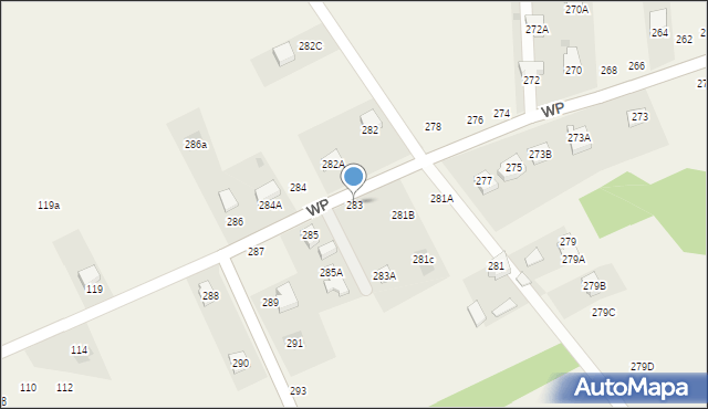 Sowia Wola, Wojska Polskiego, 283, mapa Sowia Wola