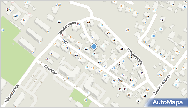 Środa Wielkopolska, Wojska Polskiego, 15, mapa Środa Wielkopolska