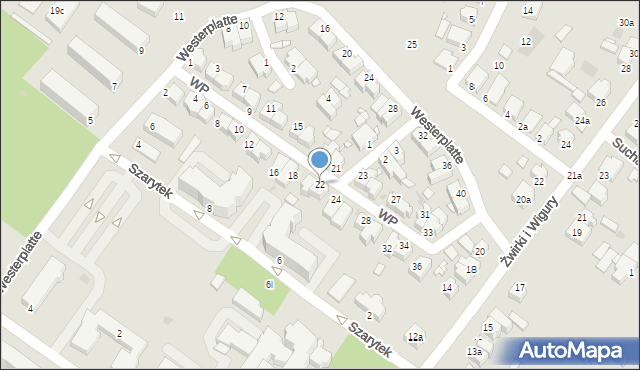 Środa Wielkopolska, Wojska Polskiego, 22, mapa Środa Wielkopolska