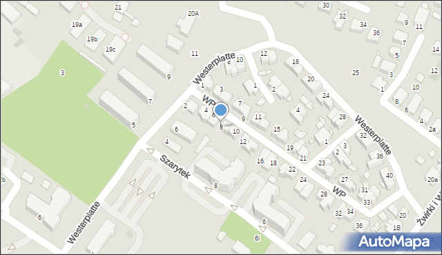 Środa Wielkopolska, Wojska Polskiego, 8, mapa Środa Wielkopolska