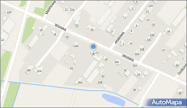 Stanisławów Drugi, Wolska, 26, mapa Stanisławów Drugi
