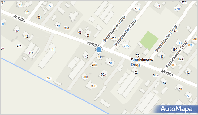 Stanisławów Drugi, Wolska, 48, mapa Stanisławów Drugi