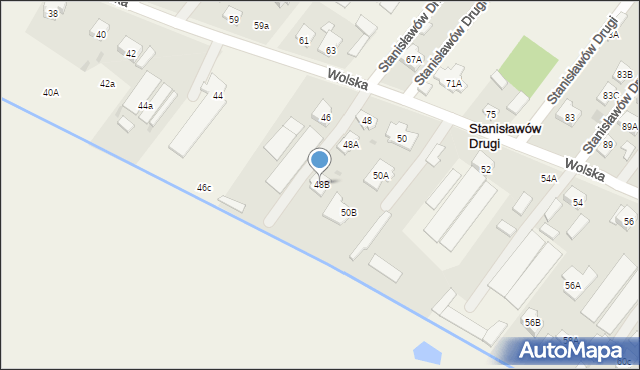 Stanisławów Drugi, Wolska, 48B, mapa Stanisławów Drugi