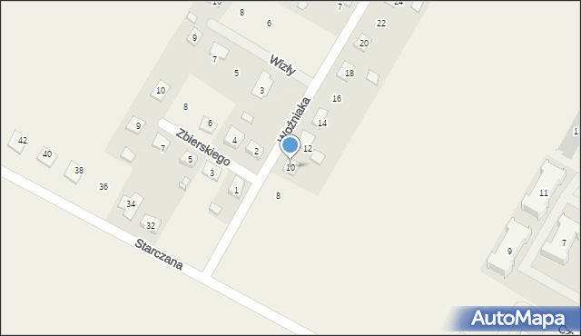 Starczanowo, Woźniaka-Jastrząb Jana, 10, mapa Starczanowo