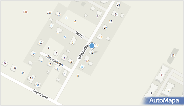 Starczanowo, Woźniaka-Jastrząb Jana, 14, mapa Starczanowo