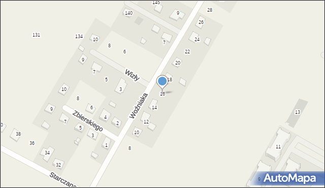 Starczanowo, Woźniaka-Jastrząb Jana, 16, mapa Starczanowo
