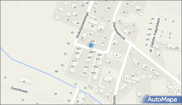 Stare Babice, Wołodyjowskiego Michała, 49A, mapa Stare Babice
