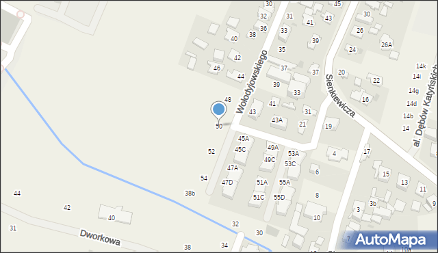 Stare Babice, Wołodyjowskiego Michała, 50, mapa Stare Babice