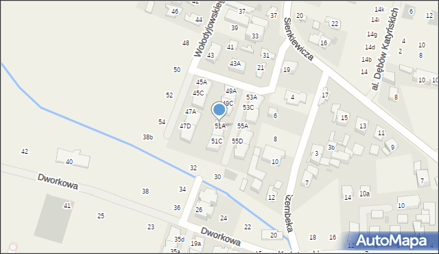Stare Babice, Wołodyjowskiego Michała, 51A, mapa Stare Babice