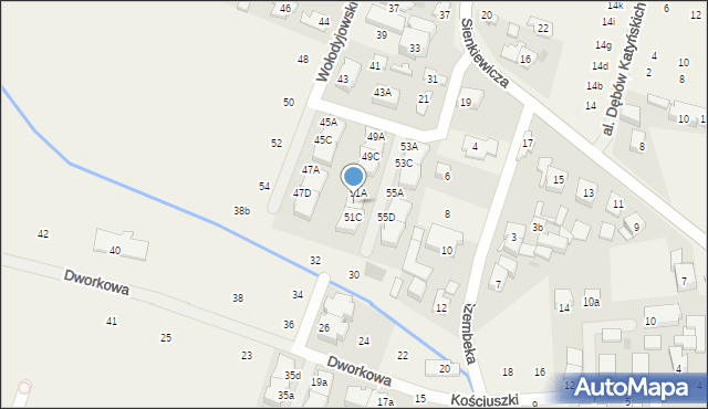 Stare Babice, Wołodyjowskiego Michała, 51B, mapa Stare Babice