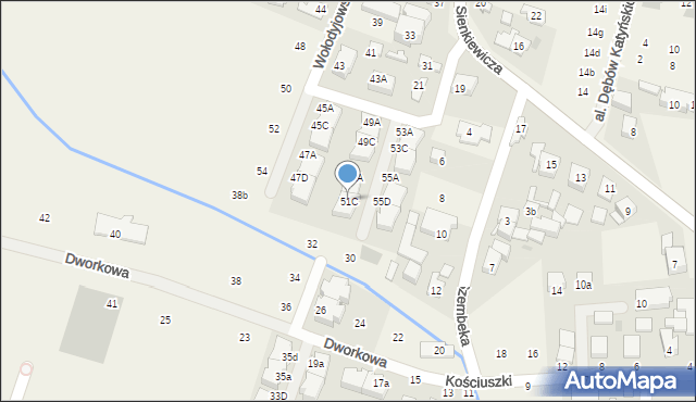 Stare Babice, Wołodyjowskiego Michała, 51C, mapa Stare Babice