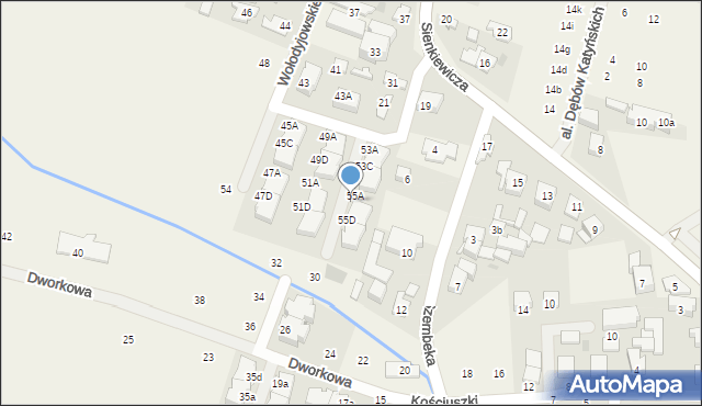 Stare Babice, Wołodyjowskiego Michała, 55B, mapa Stare Babice