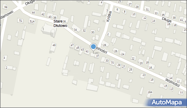 Stare Dłutowo, Wolności, 39, mapa Stare Dłutowo