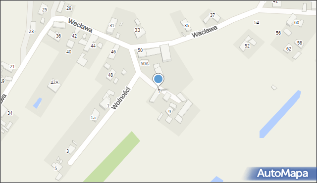 Stare Siołkowice, Wolności, 7, mapa Stare Siołkowice