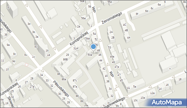 Stargard, Wojska Polskiego, 50c5, mapa Stargard