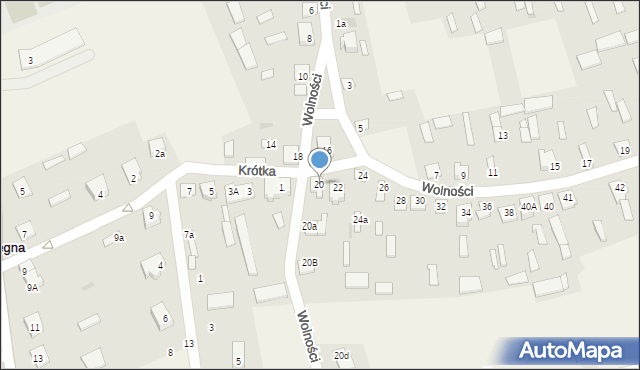 Stegna, Wolności, 20, mapa Stegna