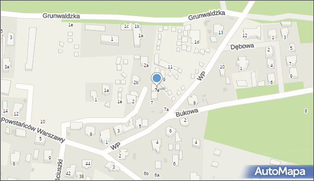 Stegna, Wojska Polskiego, 7e, mapa Stegna