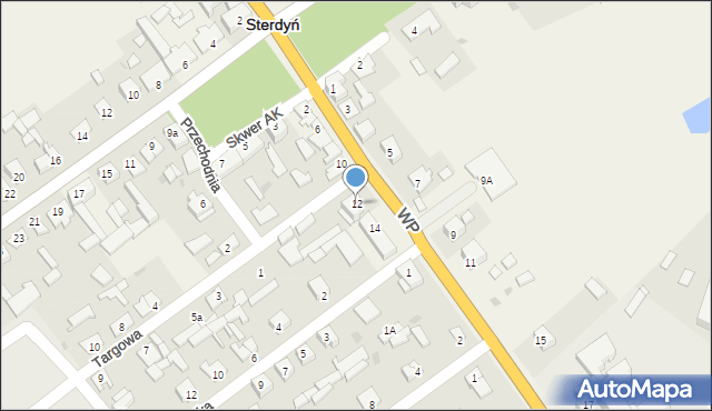Sterdyń, Wojska Polskiego, 12, mapa Sterdyń