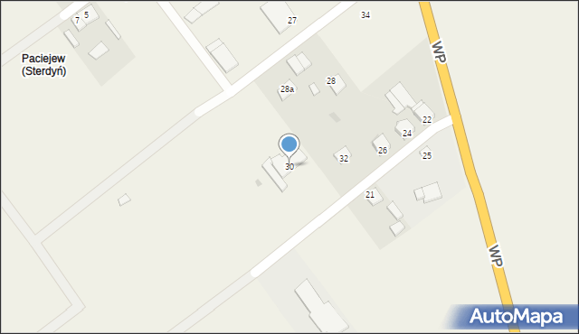Sterdyń, Wojska Polskiego, 30, mapa Sterdyń
