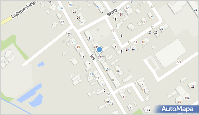 Stęszew, Wojska Polskiego, 14, mapa Stęszew